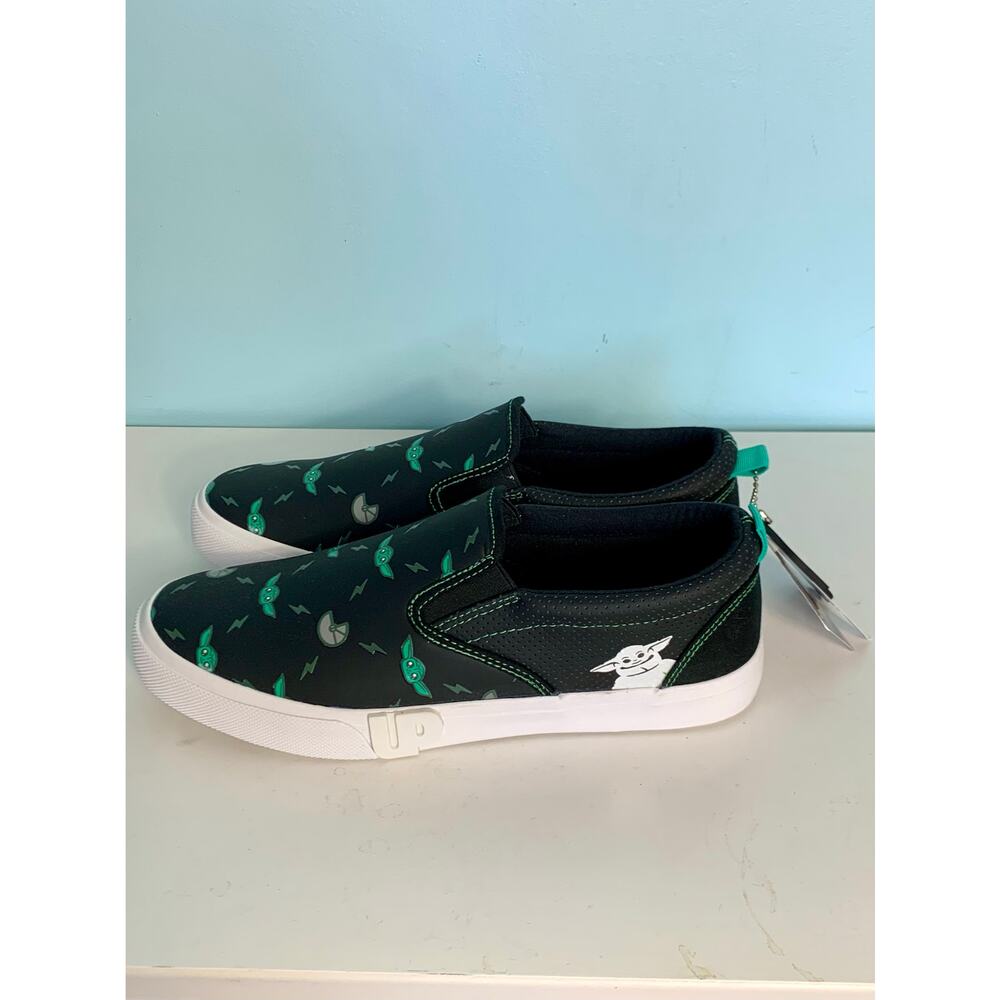 NWT Ground Up Star Wars Grogu Black Slip On Sneakers Men's Size 9 - Picture 4 of 12